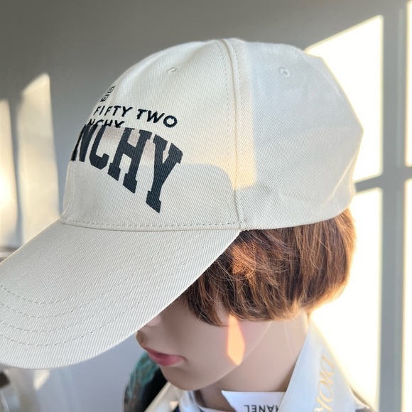 GIVENCHY  Logo Cotton Baseball Cap Grey Beige - Picture 8 of 14